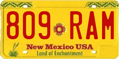 NM license plate 809RAM