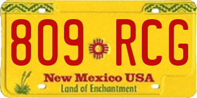 NM license plate 809RCG
