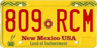 NM license plate 809RCM
