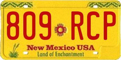 NM license plate 809RCP