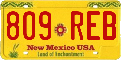 NM license plate 809REB