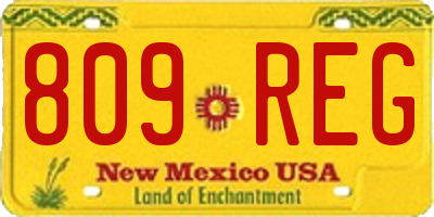 NM license plate 809REG