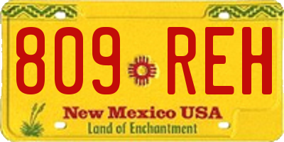 NM license plate 809REH
