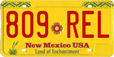 NM license plate 809REL