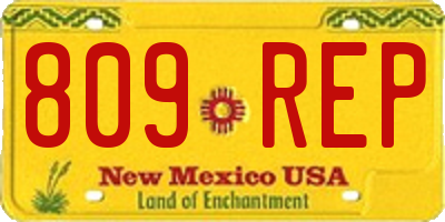 NM license plate 809REP