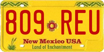 NM license plate 809REU
