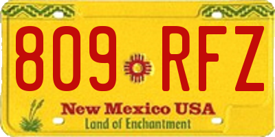 NM license plate 809RFZ