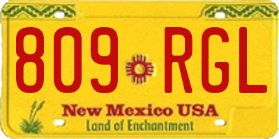 NM license plate 809RGL