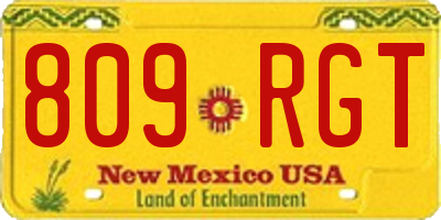 NM license plate 809RGT