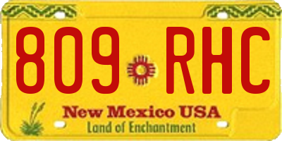 NM license plate 809RHC