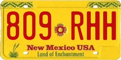 NM license plate 809RHH