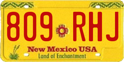NM license plate 809RHJ