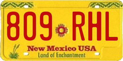 NM license plate 809RHL