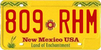 NM license plate 809RHM
