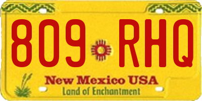 NM license plate 809RHQ