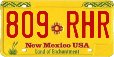 NM license plate 809RHR