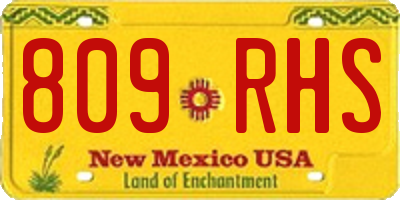 NM license plate 809RHS