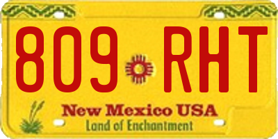 NM license plate 809RHT