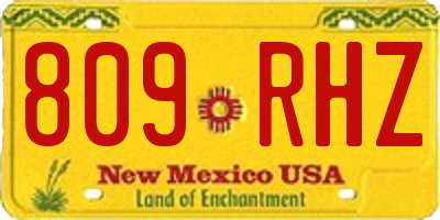 NM license plate 809RHZ