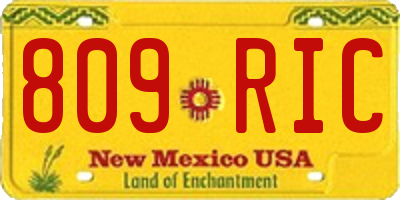 NM license plate 809RIC