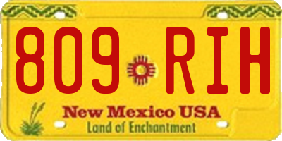 NM license plate 809RIH