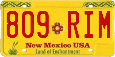 NM license plate 809RIM