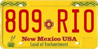 NM license plate 809RIO