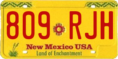 NM license plate 809RJH