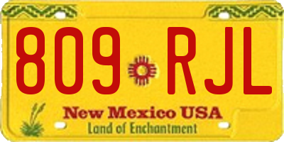 NM license plate 809RJL