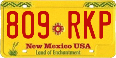 NM license plate 809RKP