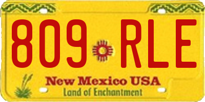 NM license plate 809RLE