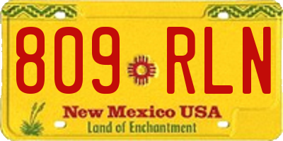 NM license plate 809RLN