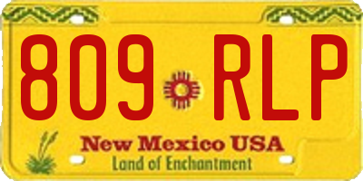 NM license plate 809RLP