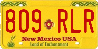 NM license plate 809RLR