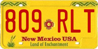 NM license plate 809RLT