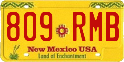NM license plate 809RMB