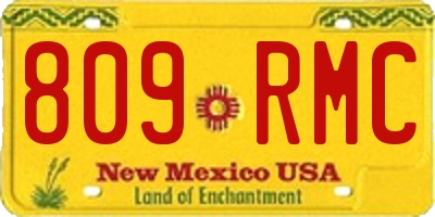 NM license plate 809RMC