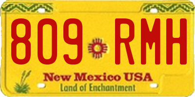 NM license plate 809RMH