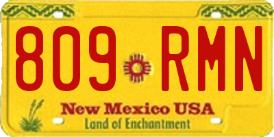 NM license plate 809RMN