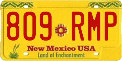 NM license plate 809RMP