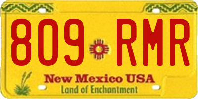 NM license plate 809RMR