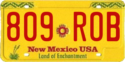 NM license plate 809ROB