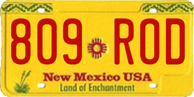 NM license plate 809ROD