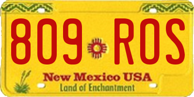 NM license plate 809ROS