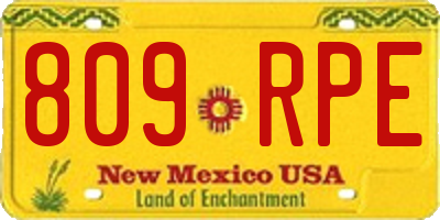 NM license plate 809RPE