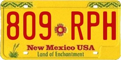 NM license plate 809RPH