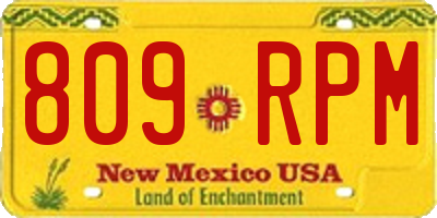 NM license plate 809RPM