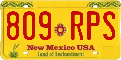 NM license plate 809RPS
