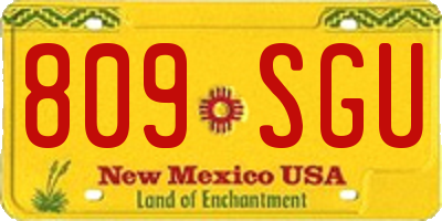 NM license plate 809SGU