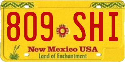 NM license plate 809SHI